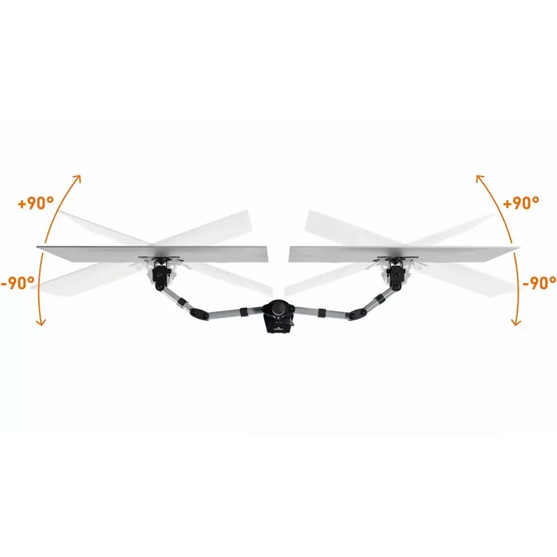 Durable SELECT Βάση οθόνης 509523 για 2 οθόνες, Βάση γραφείου, Ασημί