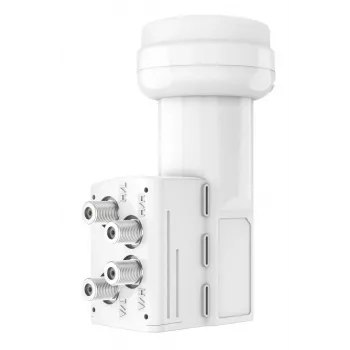 Hama 00205376 Μετατροπέας χαμηλού θορύβου (LNB) 10,7 – 12,75 GHz Λευκό