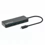 Manhattan Θύρα/Hub USB-C, Συνδέσεις (x7): USB-A (x7), 5 Gbit/s (USB 3.2 Gen1, επίσης γνωστό ως USB 3.0), εξωτερικό τροφοδοτικό δεν απαιτείται, καθολικό για όλες τις συσκευές, Καλώδιο 15 cm, SuperSpeed USB, Μαύρο, τρία χρόνια εγγύηση