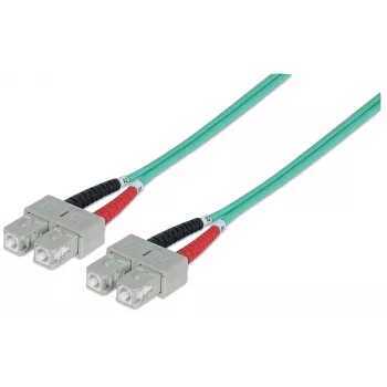 Intellinet Καλώδιο Patch οπτικών ινών, OM3, SC/SC, 5m, Aqua, Duplex, Multimode, 50/125 µm, LSZH, Οπτική ίνα, εφ' όρου ζωής εγγύηση