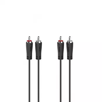 Hama 00205093 Καλώδιο ήχου 5 m 2 x Cinch μαύρο