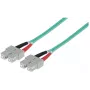 Intellinet καλώδιο patch οπτικής ίνας, OM3, SC/SC, 1 m, aqua, duplex, multimode, 50/125 µm, LSZH, ίνα, εφ' όρου ζωής εγγύηση