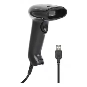 Manhattan 2D LED Σαρωτής Barcode Χειρός 153997, USB-A, Εύρος σάρωσης 320 mm, Καλώδιο 1.4 m, Μαύρο
