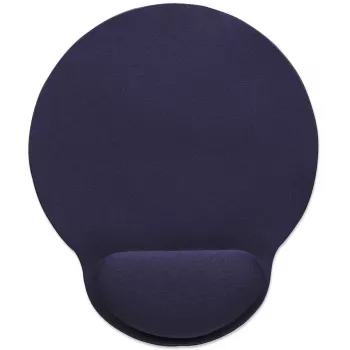 Manhattan Στήριγμα καρπού και mousepad, Μπλε, 241 × 203 × 40 mm, αντιολισθητική βάση, Εφ' όρου ζωής εγγύηση, Συσκευασία χαρτονιού