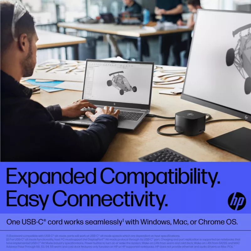 HP Thunderbolt Dock 280W G4 Ενσύρματος σταθμός σύνδεσης Thunderbolt 4 Μαύρο