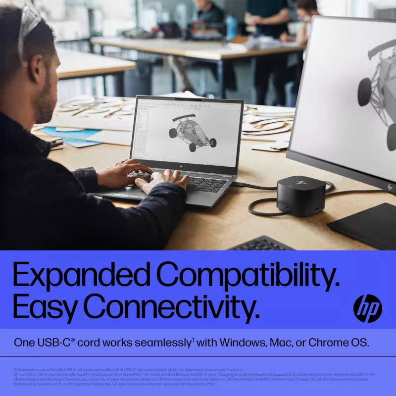 HP Thunderbolt Dock 280W G4 Ενσύρματος σταθμός σύνδεσης Thunderbolt 4 Μαύρο