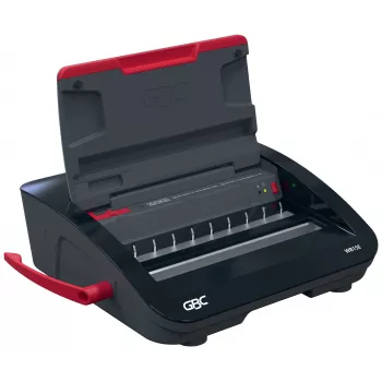 GBC WireBind® WB15E ηλεκτρική μηχανή βιβλιοδεσίας, μηχανή βιβλιοδεσίας με σύρμα, ηλεκτρική, 125 φύλλα, μαύρο, κόκκινο