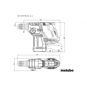 Περιστροφικό σφυρί Metabo KH 18 LTX BL 24