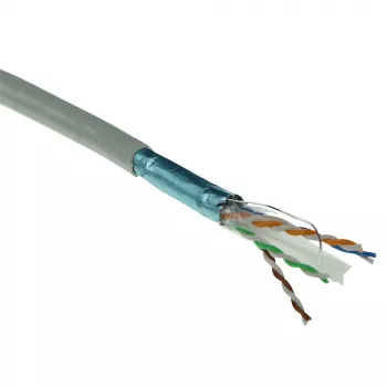 ACT Cat 6 F/UTP Σταθερό καλώδιο εγκατάστασης, PVC, CPR Ευρωκλάση ECA, 24 AWG, γκρι, 500 μέτρα