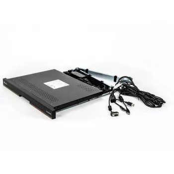 Vertiv Avocent LRA185KMM-205 Κονσόλα rack 48,3 cm (19 ίντσες) 1366 x 768 pixel Πλαστικό, Χάλυβας Μαύρο 1U