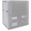 Intellinet 19 inch Network Cabinet - Wall Mount (Standard), 9U, 600mm Deep, Grey, Flatpack, Max 60kg, Suitable also for use on desk or floor, Usable Depth 410mm, Metal & Glass Door, Back Panel, Removeable Sides, Parts for wall install (eg screws/rawl plugs) not incl