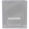 Intellinet 19 inch Network Cabinet - Wall Mount (Standard), 9U, 600mm Deep, Grey, Flatpack, Max 60kg, Suitable also for use on desk or floor, Usable Depth 410mm, Metal & Glass Door, Back Panel, Removeable Sides, Parts for wall install (eg screws/rawl plugs) not incl