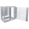 Intellinet 19 inch Network Cabinet - Wall Mount (Standard), 9U, 600mm Deep, Grey, Flatpack, Max 60kg, Suitable also for use on desk or floor, Usable Depth 410mm, Metal & Glass Door, Back Panel, Removeable Sides, Parts for wall install (eg screws/rawl plugs) not incl