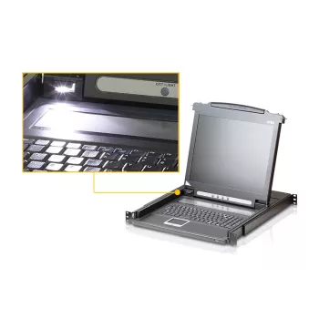 ATEN CL1000N KVM-Switch Τοποθέτηση σε rack Μαύρο
