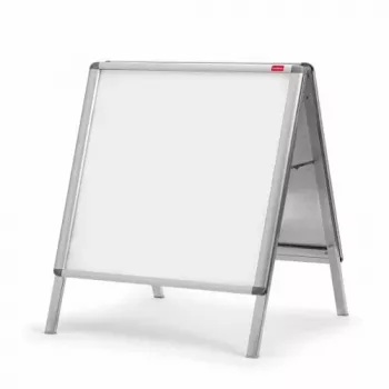 Nobo Essence A1 A-Frame Πινακίδα πεζοδρομίου, φορητός πίνακας πληροφοριών, Ασημί, Αλουμίνιο, PVC, Χάλυβας, A1, 605 mm, 1095 mm