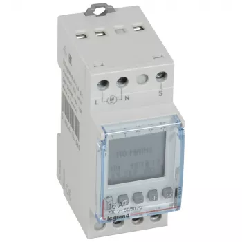 Legrand 412654 AlphaRex D21 ψηφιακός αστρονομικός χρονοδιακόπτης, 1 καναλιού, 230 V AC, 2 μονάδων