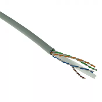 ACT Cat 6 F/UTP Καλώδιο εγκατάστασης συμπαγούς πυρήνα, PVC, CPR Euroclass ECA, 24AWG, γκρι, 305 μέτρα
