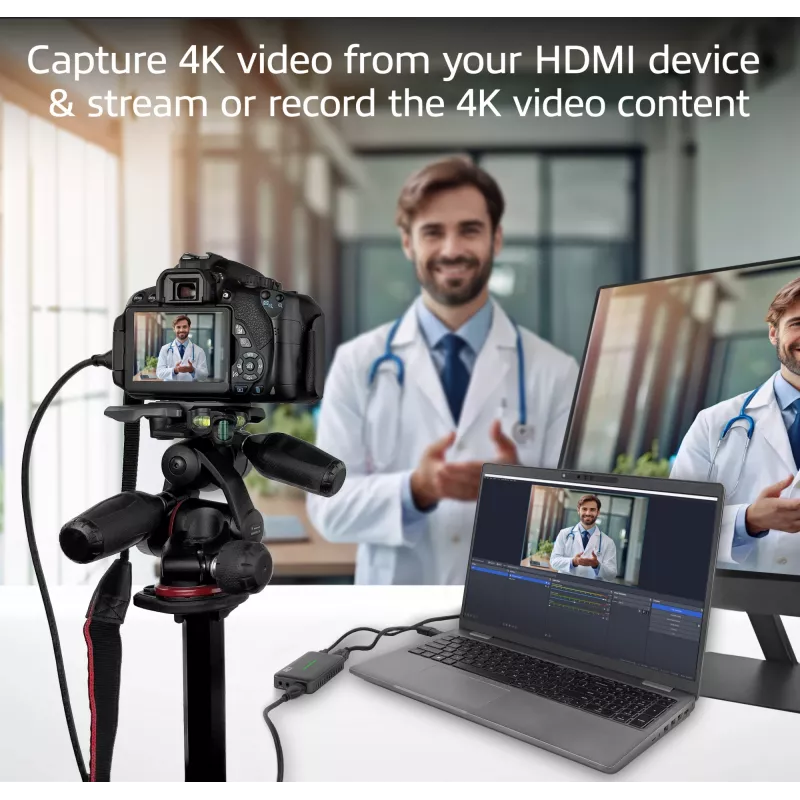 ACT κάρτα βίντεο USB-C, HDMI 4K@60Hz διέλευση, εγγραφή 4K@30Hz