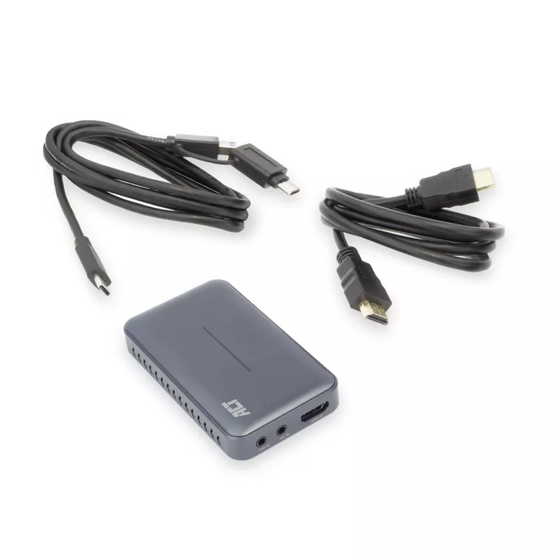 ACT κάρτα βίντεο USB-C, HDMI 4K@60Hz διέλευση, εγγραφή 4K@30Hz