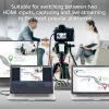 ACT διακόπτης βίντεο USB-C με διπλή είσοδο HDMI 60Hz γκρι