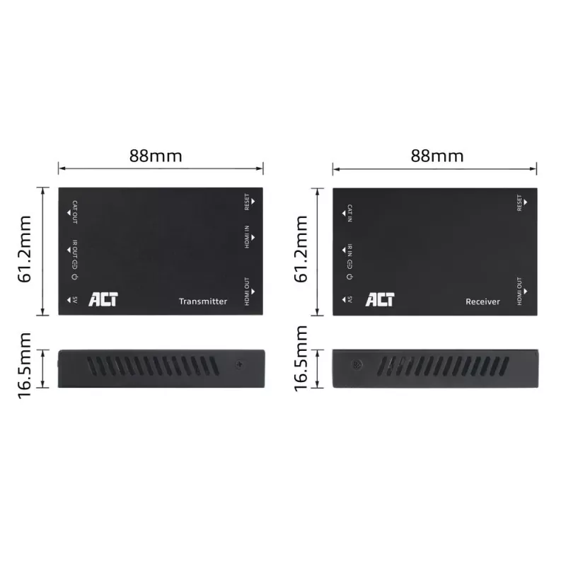 Σετ επέκτασης HDMI over CAT ACT AC7852 — επέκταση σήματος HDMI έως 150 m μέσω CAT5e