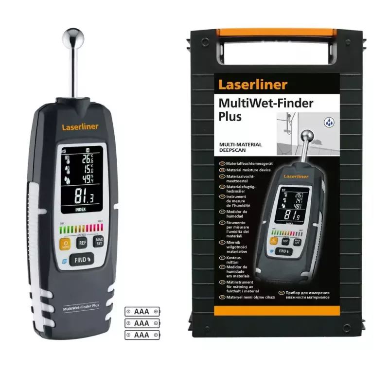 Laserliner MultiWet-Finder Plus ηλεκτρονικό υγρόμετρο μαύρο λευκό ψηφιακή οθόνη