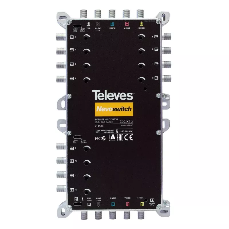 Δορυφορικός πολυδιακόπτης Televes MS512C