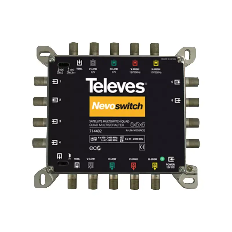 Δορυφορικός πολυδιακόπτης Televes MS56NCQ 5 είσοδοι 6 έξοδοι