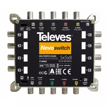 Δορυφορικός πολυδιακόπτης Televes 714403 5 είσοδοι 13 έξοδοι