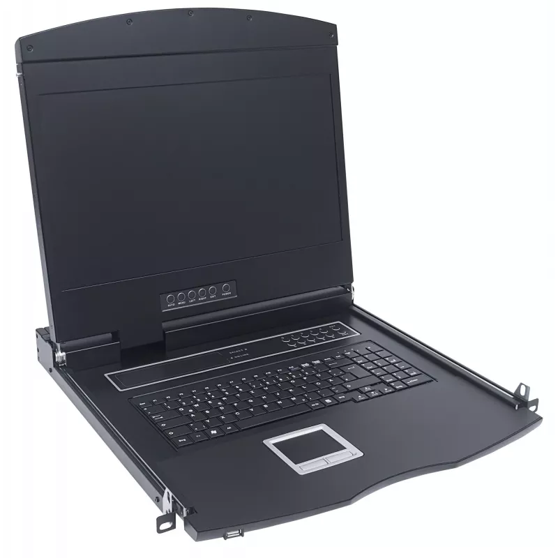 Intellinet 508025 κονσόλα rack 43,2 cm (17 ίντσες) 1280 x 1024 pixel μαύρο 1U