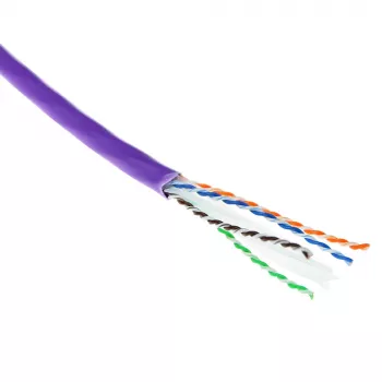 ACT Cat 6A U/UTP πλήρες καλώδιο εγκατάστασης, LSZH, CPR Euroclass Eca 23AWG, βιολετί 305 Μέτρα