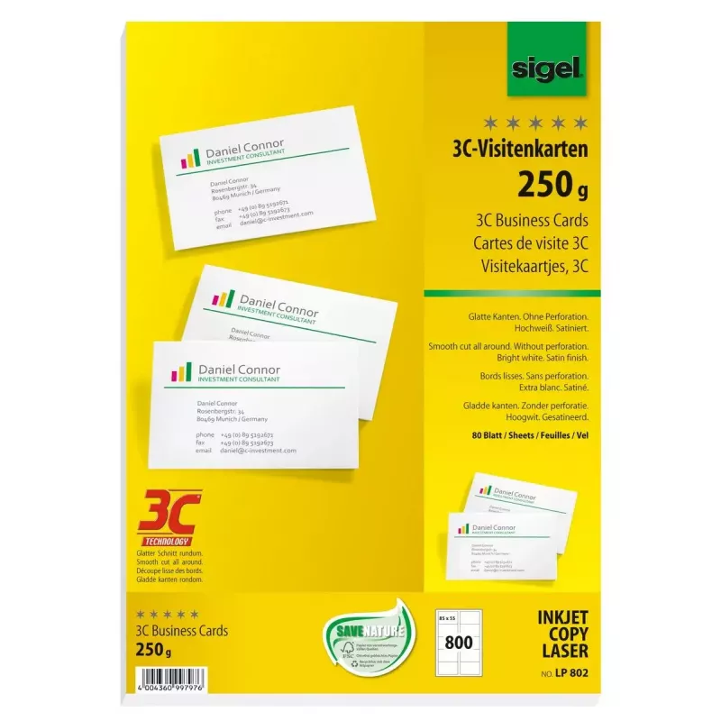 Επαγγελματική κάρτα Sigel LP802