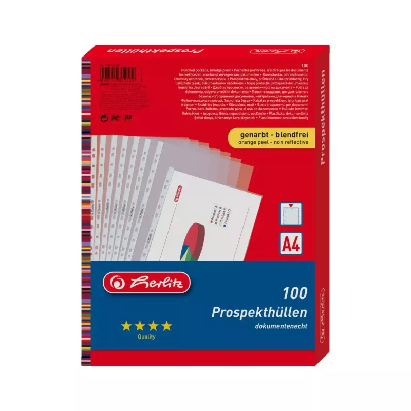 Θήκη διαφανής Herlitz 10840320 A4
