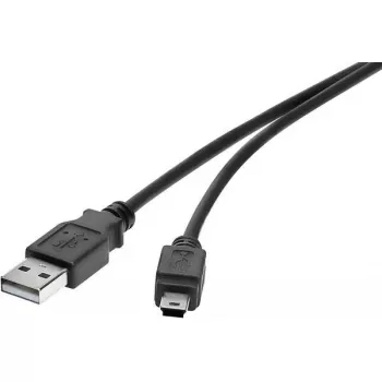 Καλώδιο USB Renkforce RF-4455804 0,15 m USB-A σε Mini-USB-B μαύρο