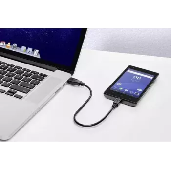 Καλώδιο USB Renkforce RF-4463073 0,15m USB A Micro-USB B μαύρο