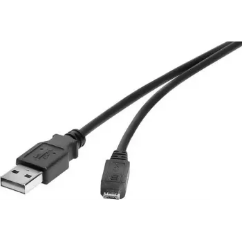 Καλώδιο USB Renkforce RF-4463073 0,15m USB A Micro-USB B μαύρο