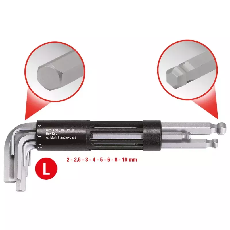 Σετ κλειδιών Allen σε σχήμα L KS Tools 151.2100 μετρικό 8 τεμ.