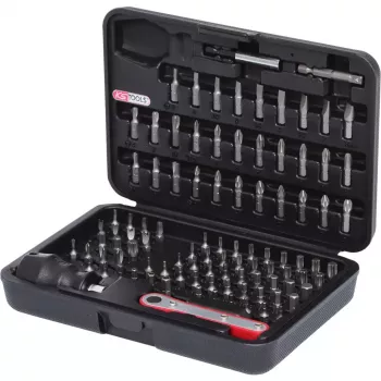 Σετ bit κατσαβιδιού KS Tools 911.2080 99 τεμ. νικέλιο εξάγωνο 25 mm