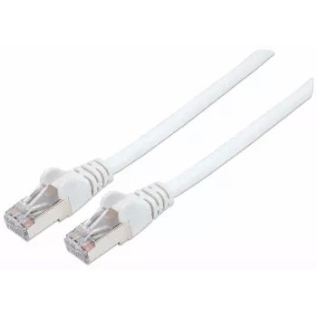 Καλώδιο δικτύου Intellinet, καλώδιο Cat7/βύσμα Cat6A, 0,25 m, λευκό, χαλκός, S/FTP, LSOH / LSZH, PVC, RJ45, επιχρυσωμένες επαφές, προστασία γλωττίδας, με ανακούφιση έλξης, εφ' όρου ζωής εγγύηση