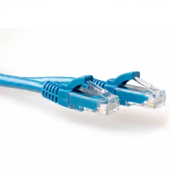 ACT Μπλε καλώδιο patch U/UTP CAT6 5 μέτρων με προστασία γλωττίδας και βύσματα RJ45