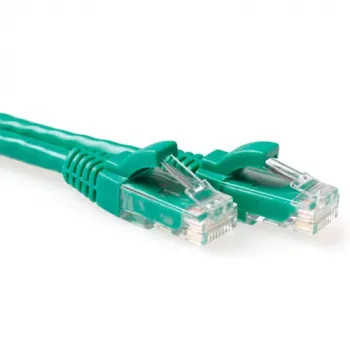 ACT Πράσινο καλώδιο patch U/UTP CAT6 20 μέτρων, με προστατευτικό κάλυμμα από τσακίσματα, με βύσματα RJ45