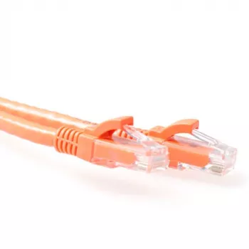 ACT Πορτοκαλί καλώδιο patch U/UTP CAT6 5 μέτρων χωρίς γλωττίδα με βύσματα RJ45