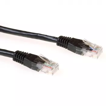 ACT μαύρο 0,25 μέτρα Καλώδιο δικτύου U/UTP CAT6 με βύσματα RJ45