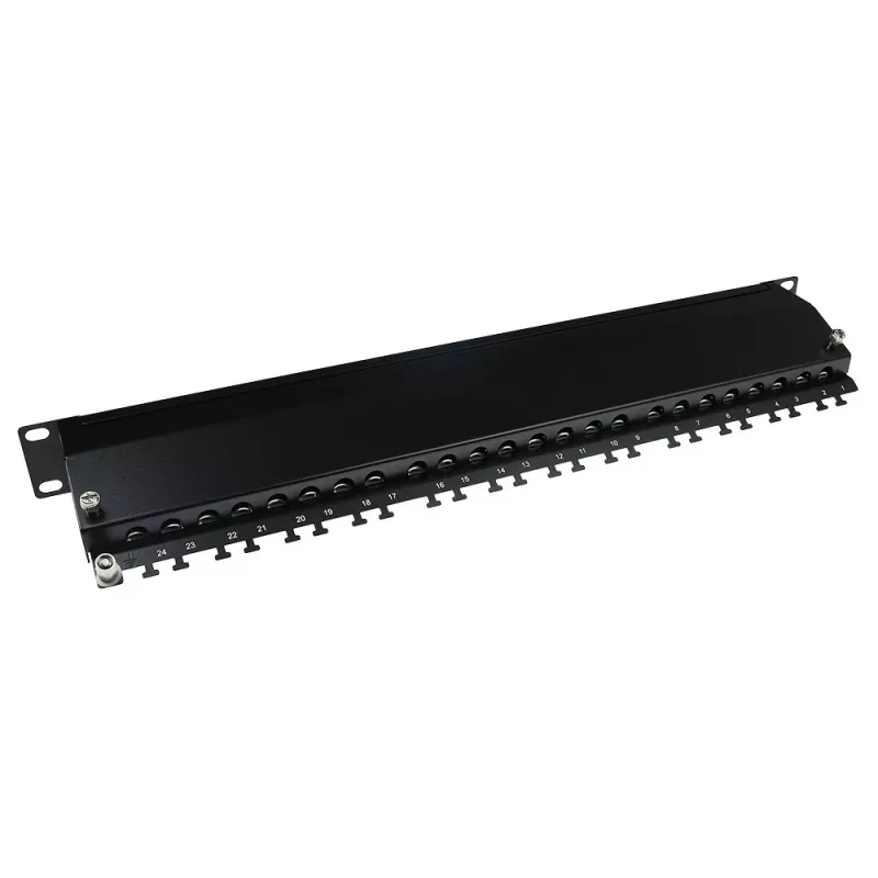 ACT Patchpanel 24-Ports θωρακισμένο CAT6A με κάλυμμα CAT6A