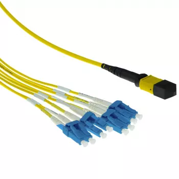 ACT 1 μέτρα Singlemode 9/125 OS2 Καλώδιο δικτύου fanout 1x MTP female - 4x LC Duplex 8 ίνες