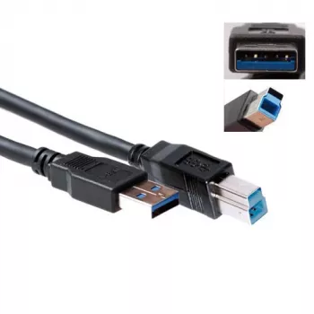 USB 3.0 βύσμα αρσενικό A - βύσμα αρσενικό USB B 5,00 m, ACT, SB0004