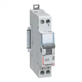 Αυτόματος διακόπτης Legrand 412900 — μονοπολική προστατευτική διάταξη, συμπαγές module, συσκευασία 184×88×100 mm