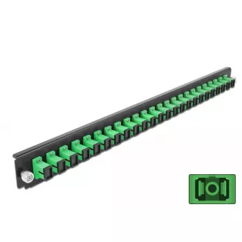 Μπροστινό πάνελ splice box DeLOCK 19 ιντσών 24 Port SC Simplex πράσινο