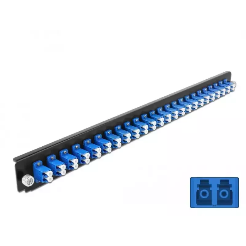 Μπροστινό πάνελ splice box DeLOCK 43357 24 Port LC Duplex μπλε