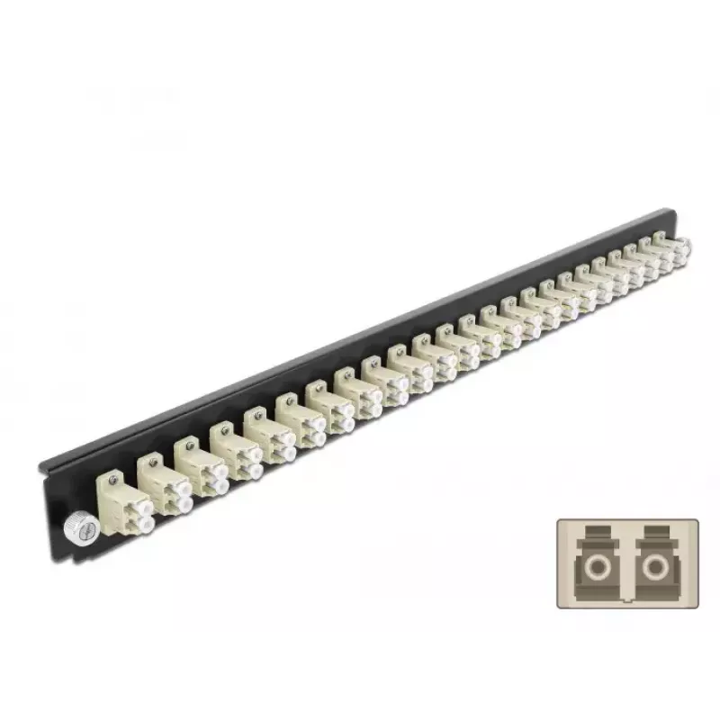 Μπροστινό πάνελ splice box DeLOCK 19 ιντσών 43359 24 Port LC Duplex μπεζ
